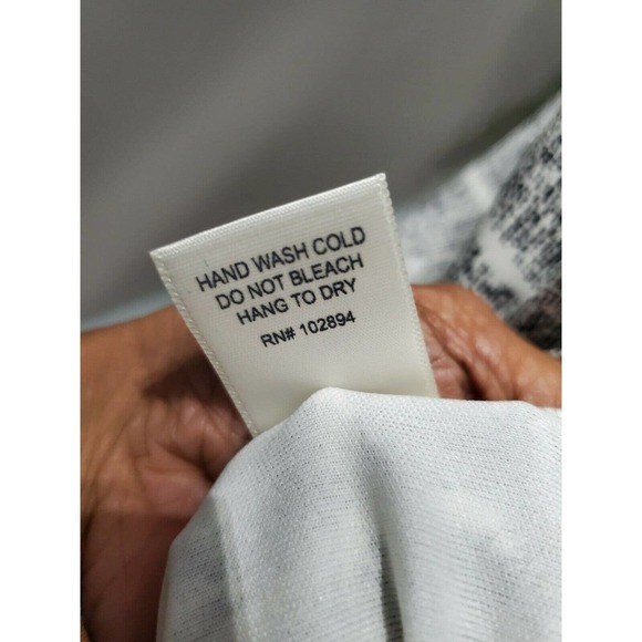 Boutique Freeway Women's Black & White Polyester Collared Long Sleeve Blouse S - Picture 10 of 11